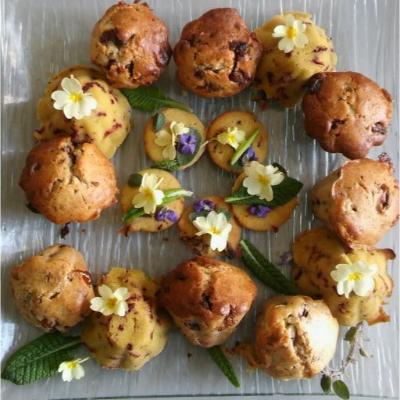 Muffins aux fleurs